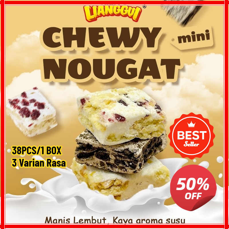 Pretty_Ballerinas [Paket Lebih Terjangkau] Lianggui Halal Nougat Chocolate I Nougat Cranberry Nougat