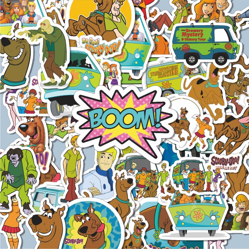 

100PCS Lucu Stiker Warner Bros Series Scooby Doo Stiker Aesthetic Stiker Anti Air Stikers Berperekat Waterproof sticker decal buat Motor Helm Buku Journal Koper Casing HP Laptop Botol Minum Hadiah anak