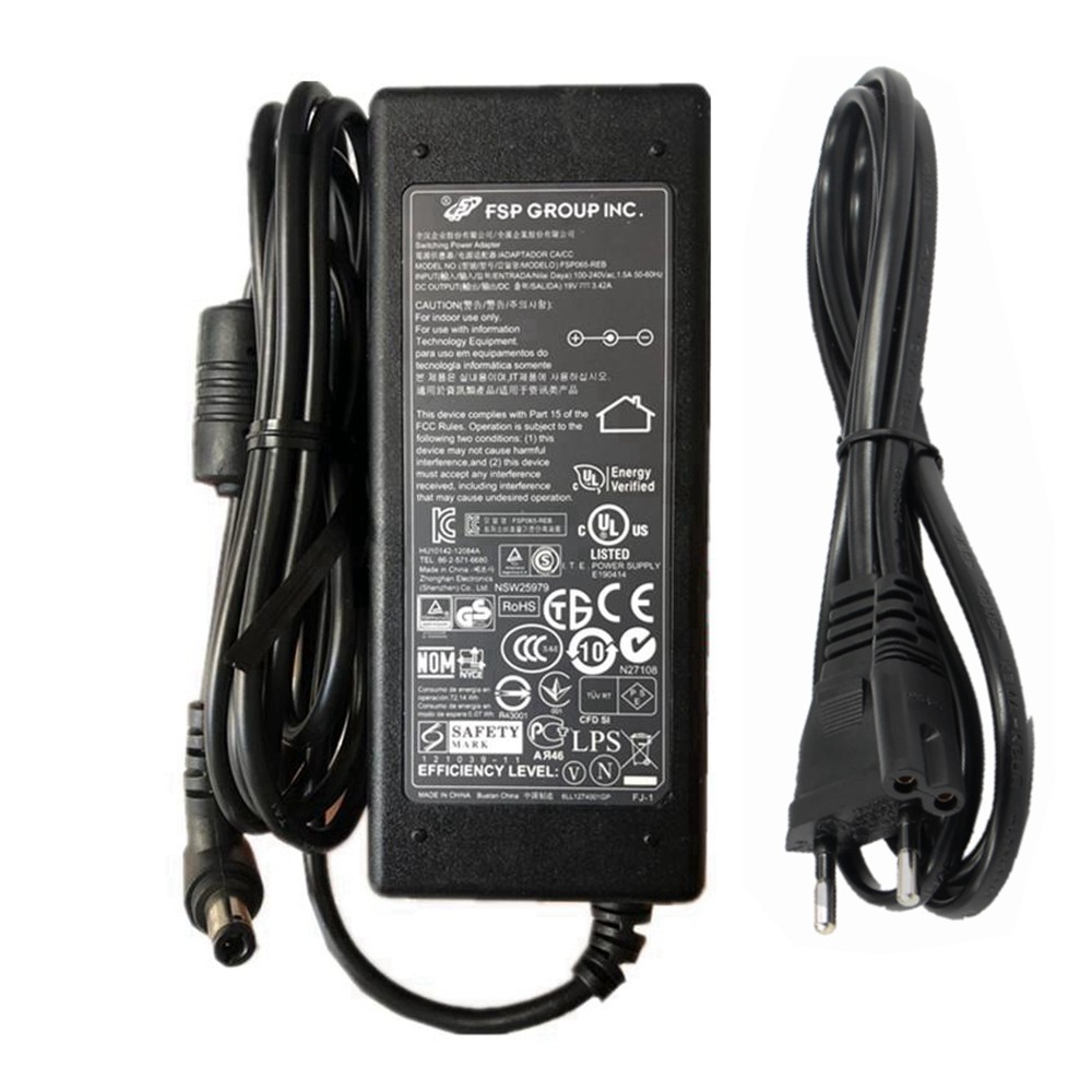 FSP 19V 3.42A 65W AC DC Adapter FSP065-REBN2 FSP065-RECN2 DA-65C19 For Intel NUC Kit Mini PC 74-5 5.