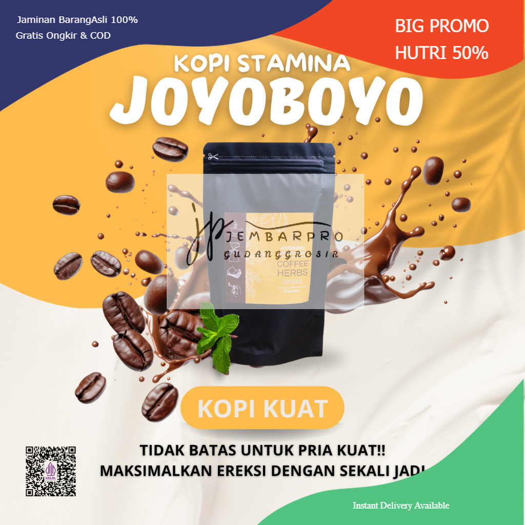 Kopi Joyoboyo Original - Kopi Ginseng Stamina Pria Dewasa Kuat Dan Tahan Lama Tanpa Efek Samping