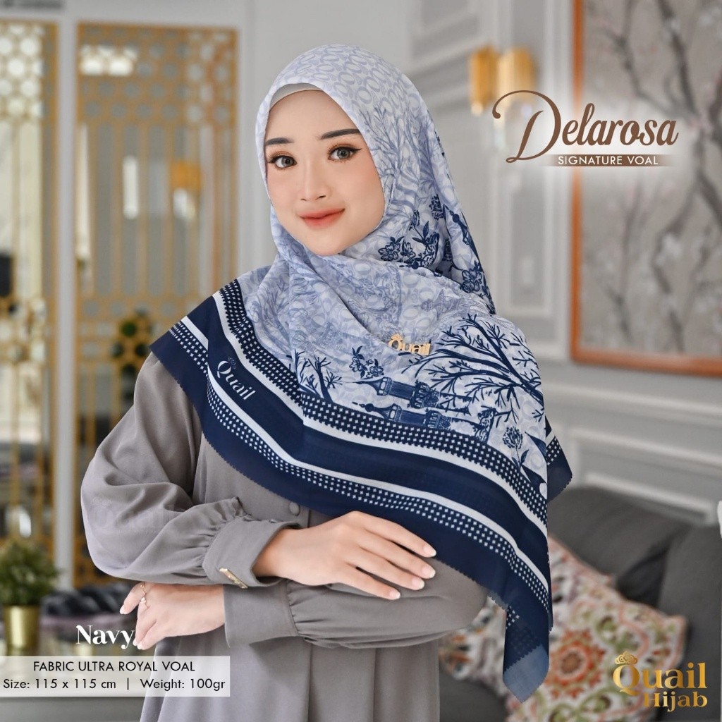 Delarosa Original Quail Square Jilbab Original Quail Hijab Wanita Quail Hijab Shop