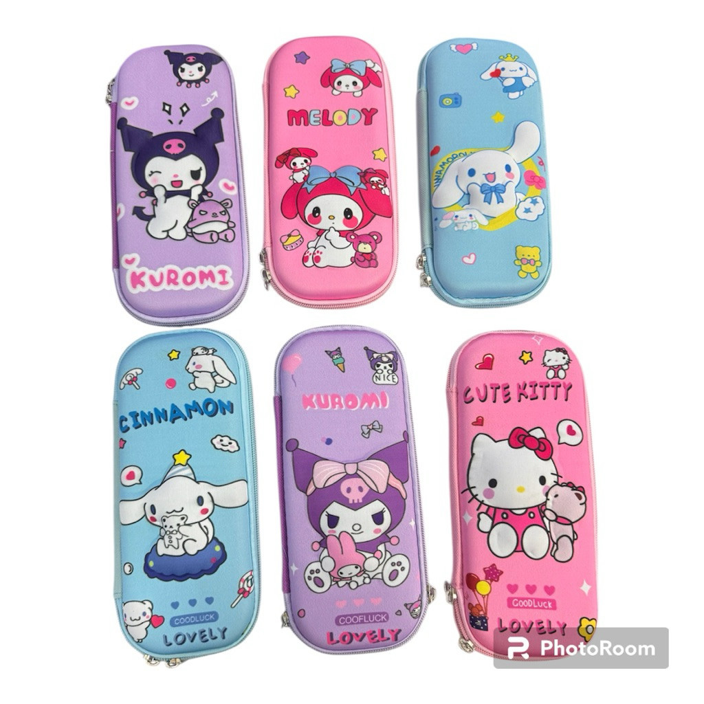 

KOTAK PENSIL SANRIO 3D TIMBUL KUROMI KITTY CINAMORROL 3WARNA