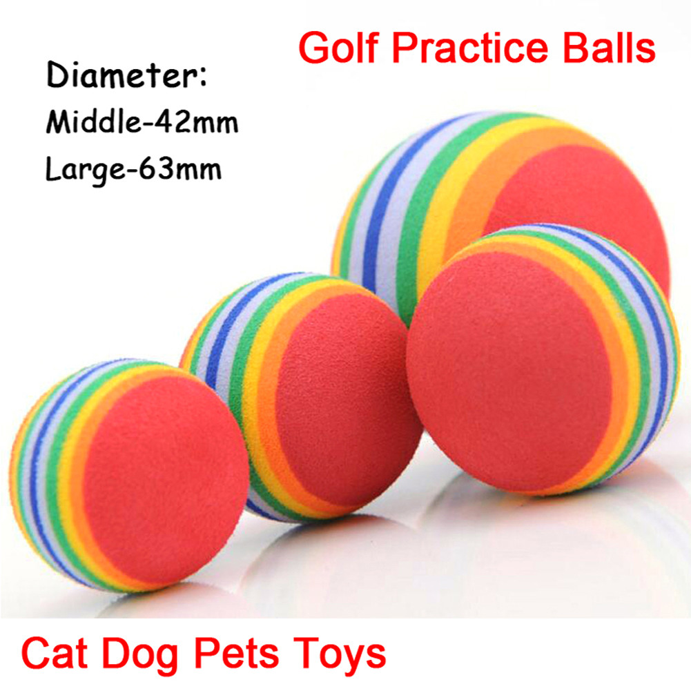 2pcs 63mm Cat Dog Toys Pets Dogs Chew Ball Puppy Dog Ball Pet Toy Puppy Tennis golf Ball Dog Toy Bal