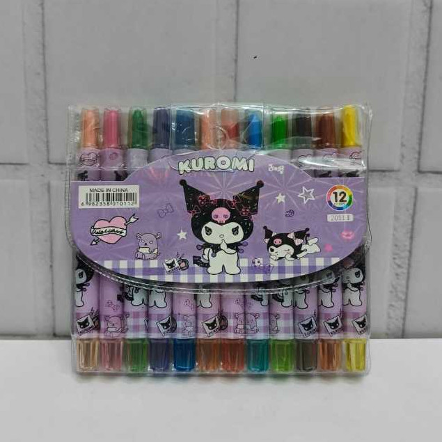 

CRAYON PUTAR PENDEK 12warna /krayon/rolling crayon/twist crayon