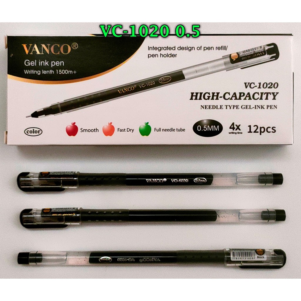 

(1 Pak Isi 12 Biji) Gelpen VANCO VC-1020 0.5 mm / Bolpen VANCO VC-1020 (1 Pak Isi 12 Biji)