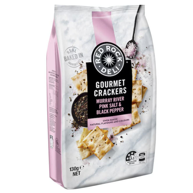 

Red Rock Deli Gourmet Crackers Aged Cheddar & Caramelised Onion 130g