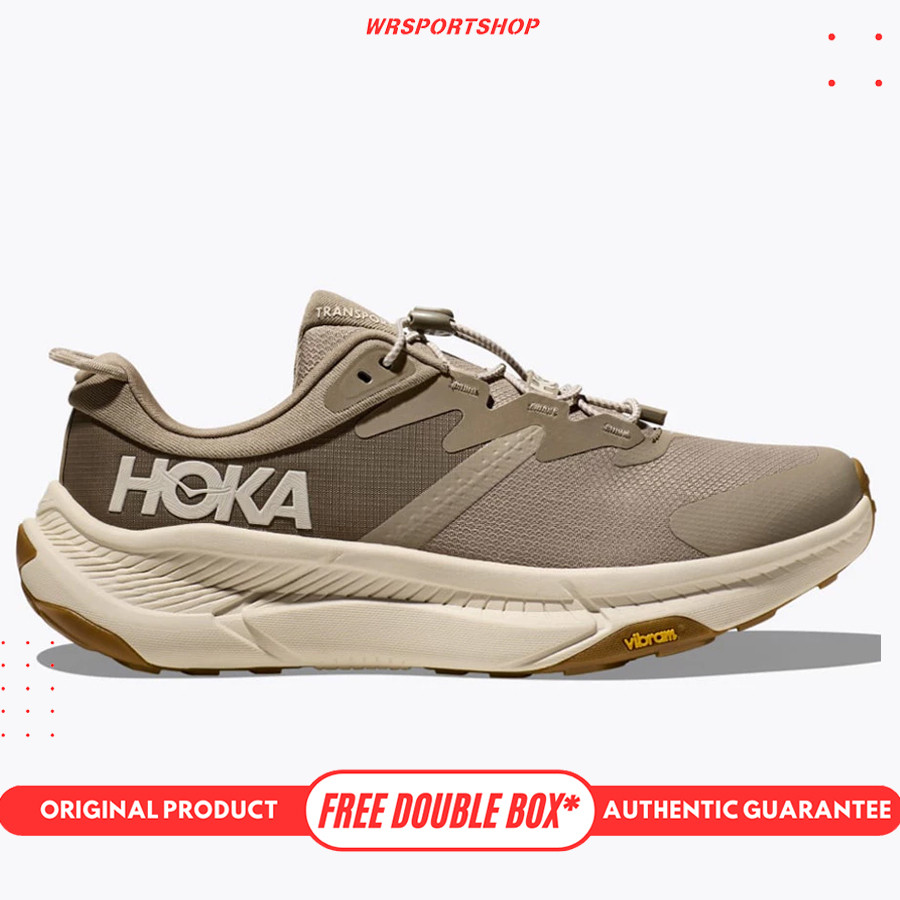 Sepatu Gunung Pria Hoka Transport Wide - Dune / Eggnog ORIGINAL