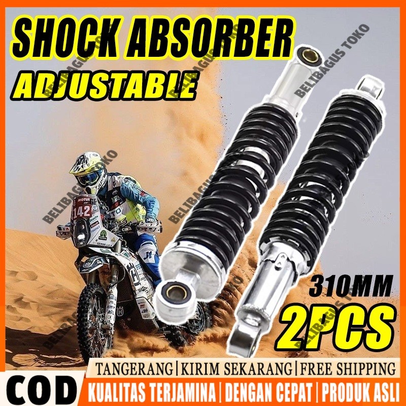 2 Buah Shock Belakang Wave, Shockbreaker Kualitas Tinggi untuk Motor - Cocok untuk Semua Jenis Motor