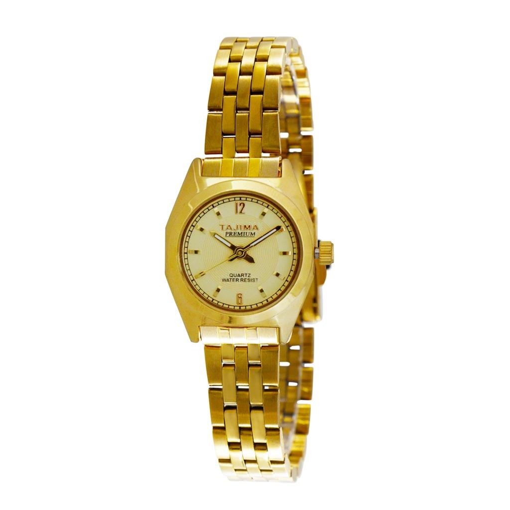 Jam Tangan Casual Analog Tajima Seri Gold Wanita Water Resistant 3 ATM Stainless Steel Original + Fr