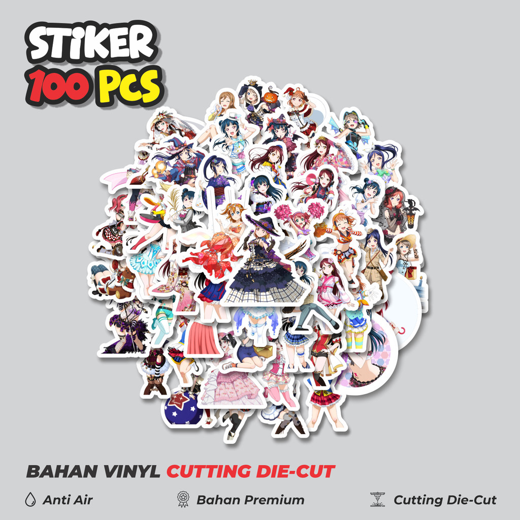 

Terbaru! 50 pcs Stiker Anime Series Love Live Character Mix 2 Dekorasi Lucu Kreatif untuk Notebook, Skateboard, HP