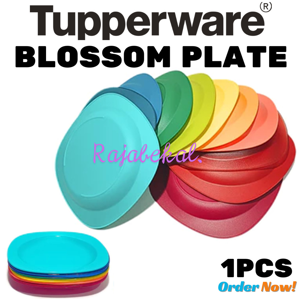 [BIG SALE] PROMO Tupperware  Bloomia Plate Peach 4pcs // Blossom Plate Turquoise 4pcs // Breakfast P