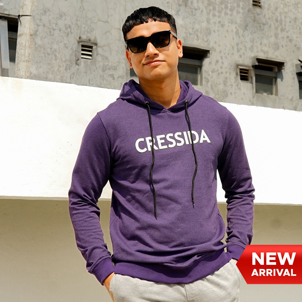 Cressida Hoodie Pria - Jaket Jumper Cowok Lengan Panjang - Hoodie Fleece Casual - MMHOL.GB005U Ungu 