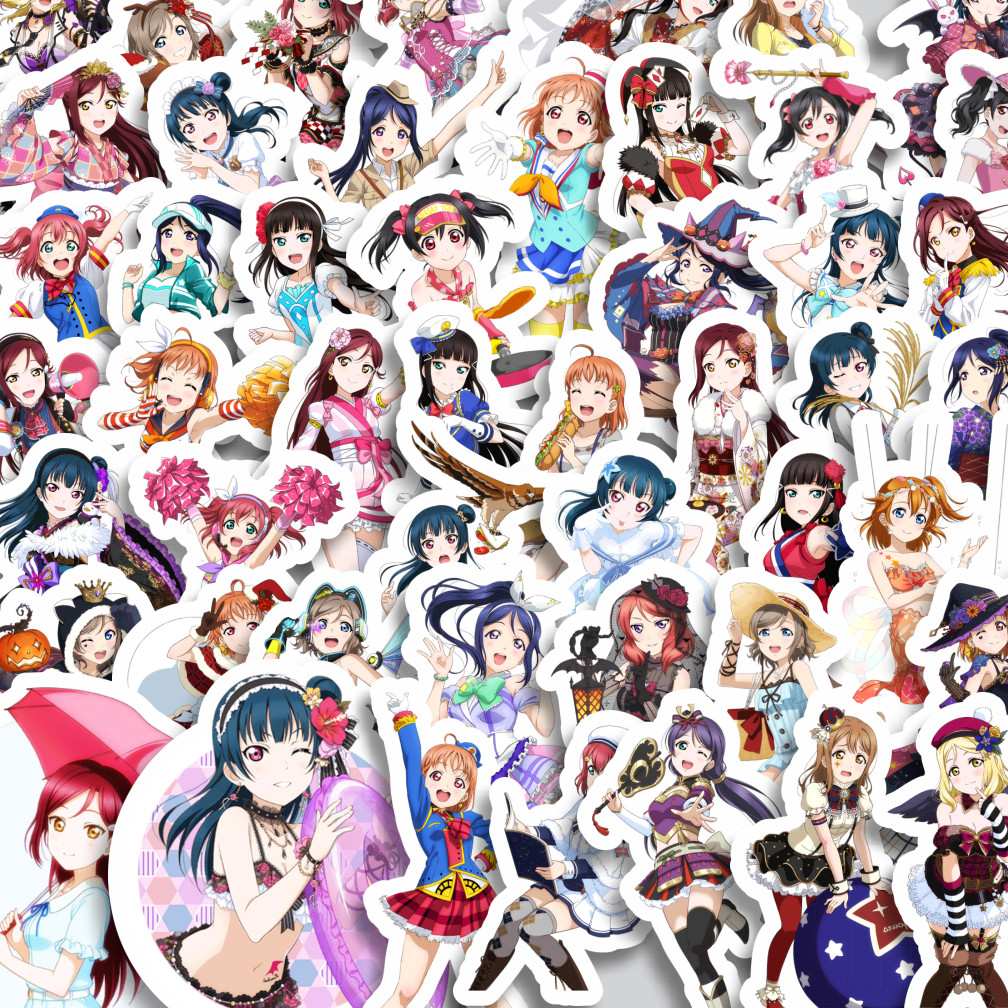 

Stiker Cutting Pack Stiker Anime Series Love Live Character Mix 2 Isi 100Pcs Series Aesthetic Lucu Keren Untuk Koper Bahan Vynil
