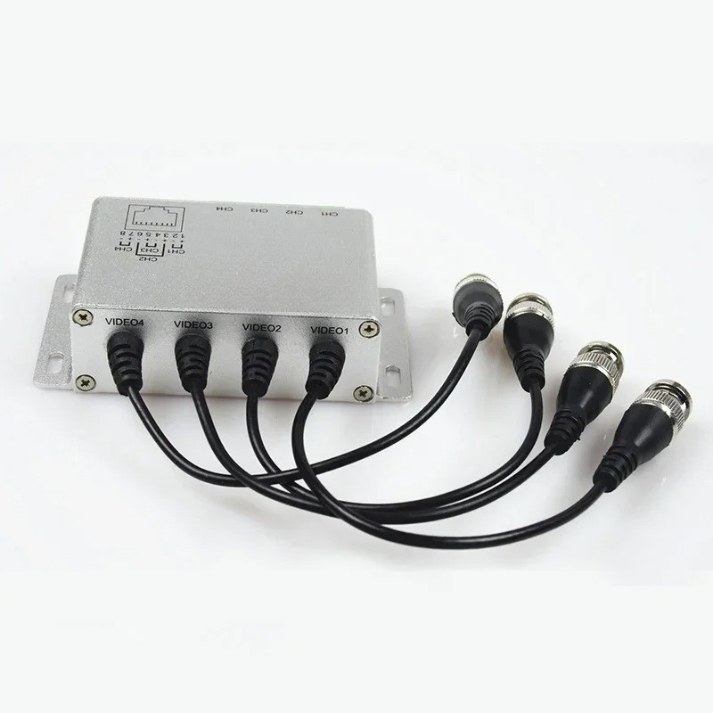 CCTV 4 Channel Passive Transmitter Video Balun BNC Male to UTP Rj45 Cat5 4 CH UTP Video Balun Transm