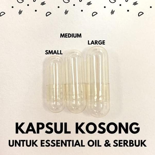 

Promo 100% halal Kapsul kosong cangkang veggie gelatin gelatine capsule - Medium 50pcs