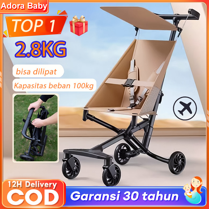 Terlaris [Ready Stock] Stroller Bayi Kereta bayi Kursi dorong dua arah Kursi dorong bayi lipat Keret