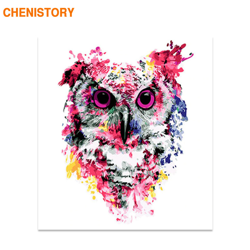 

CHENISTORY Frame Picture By Numbers Animals Diy Painting By Numbers Kit Home Wall Art Canvas Painting For Unique Gift Artwork