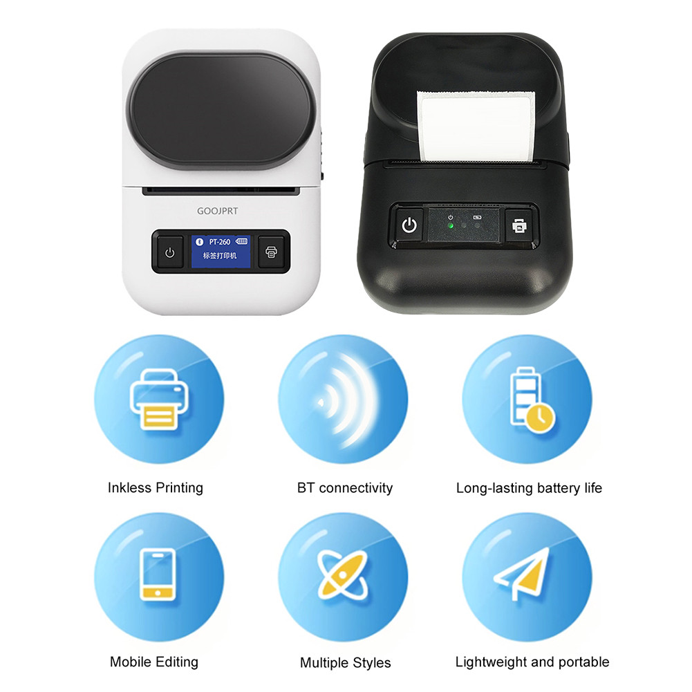 

Label Maker Rechargeable Bluetooth-Compatible5.0 Wireless Mini Pocket Label Maker Machine Direct Thermal Printer for Home Office