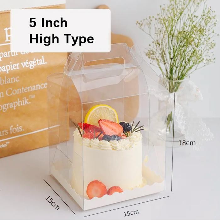 

Box Mika Cake Tenteng (10pc). Kotak Kue Tart Transparan - BoxMika 15, T18