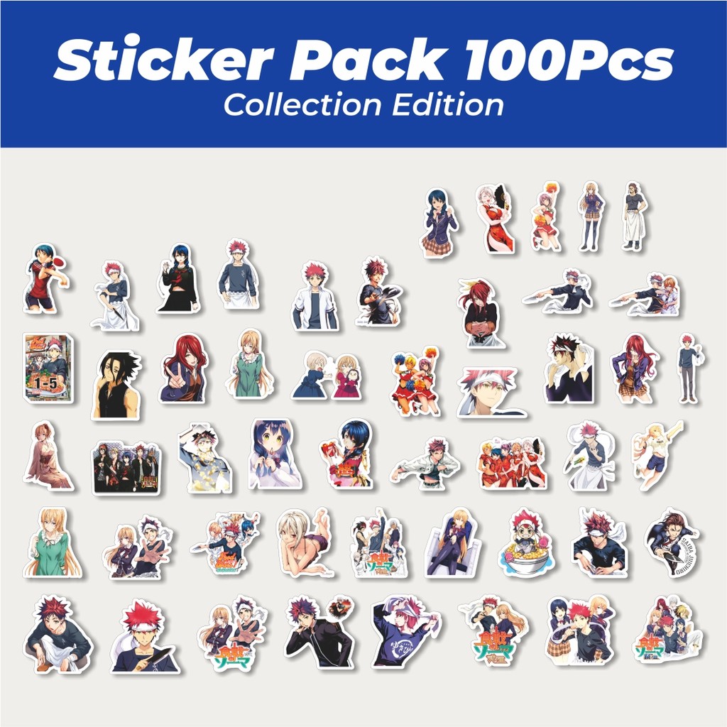 

Hot Stiker Anime Series Shokugeki No Souma Character Mix 01 Lucu Anti Air Stikers Berperekat Waterproof Sticker Decal Buat Motor Helm Buku Journal Koper Casing HP Laptop Botol Minum