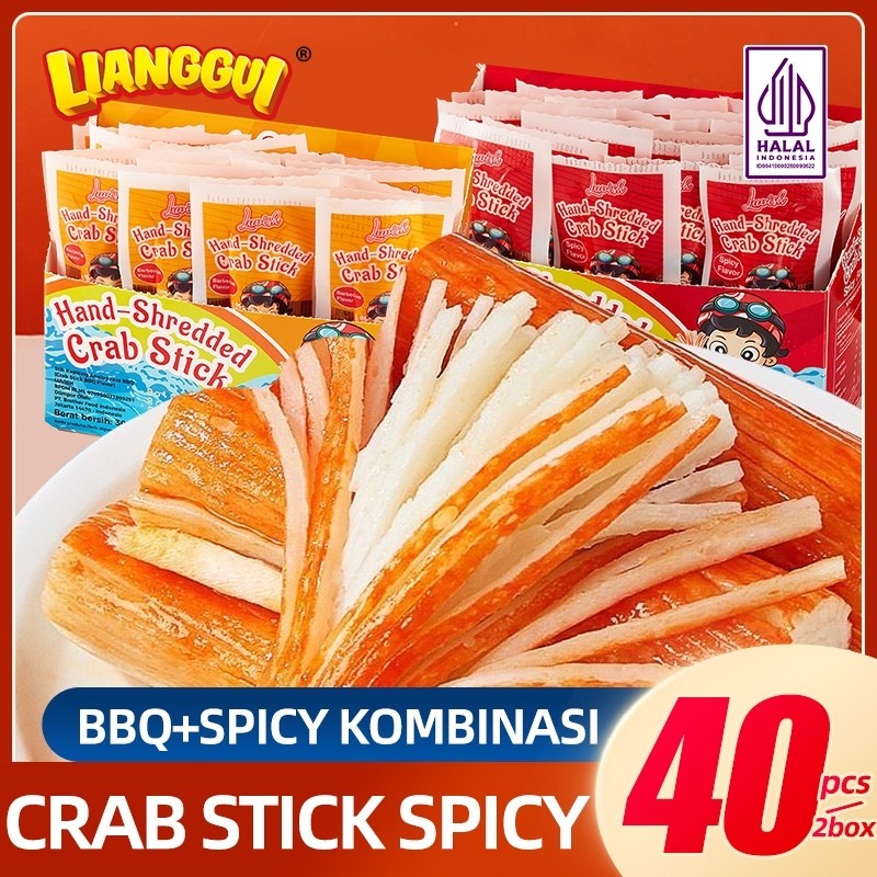 

Lianggui - Crab Stick 20Pcs - Cemilan Pedas/BBQ, Seafood Gurih, Snack Enak Buat Ngemil
