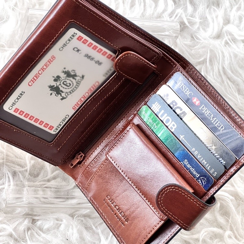 WANG101 -- Dompet Kulit CHECKERS 06N Original