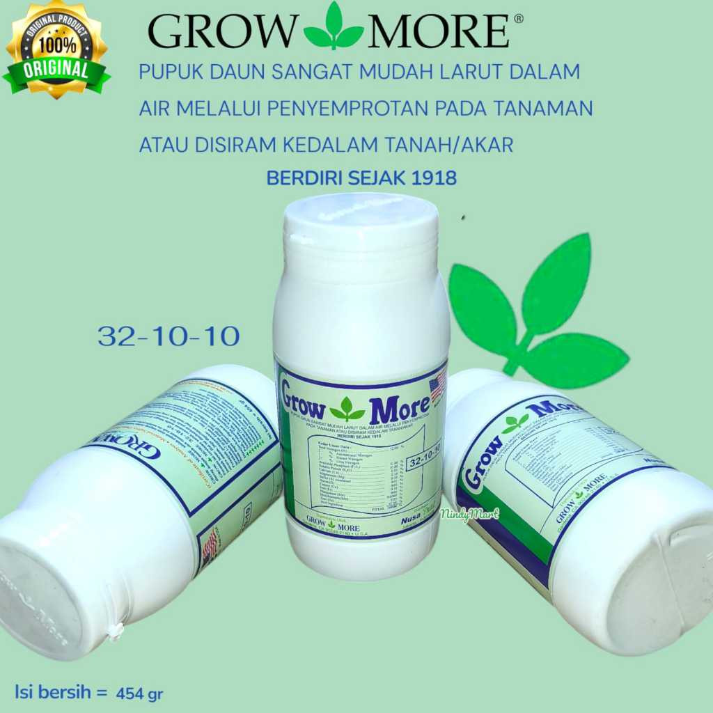Pupuk Daun GROWMORE 32-10-10 Pupuk Untuk Memacu Pertumbuhan Tanaman 454 Gram