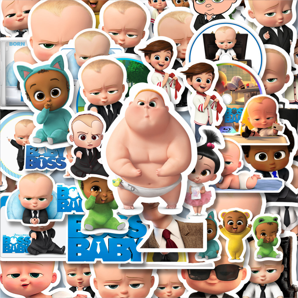 

100PCS Lucu Stiker Dreamworks Series The Boss Baby Character Mix Stiker Aesthetic Stiker Anti Air Stikers Berperekat Waterproof sticker decal buat Motor Helm Buku Journal Koper Casing HP Laptop Botol Minum Hadiah anak