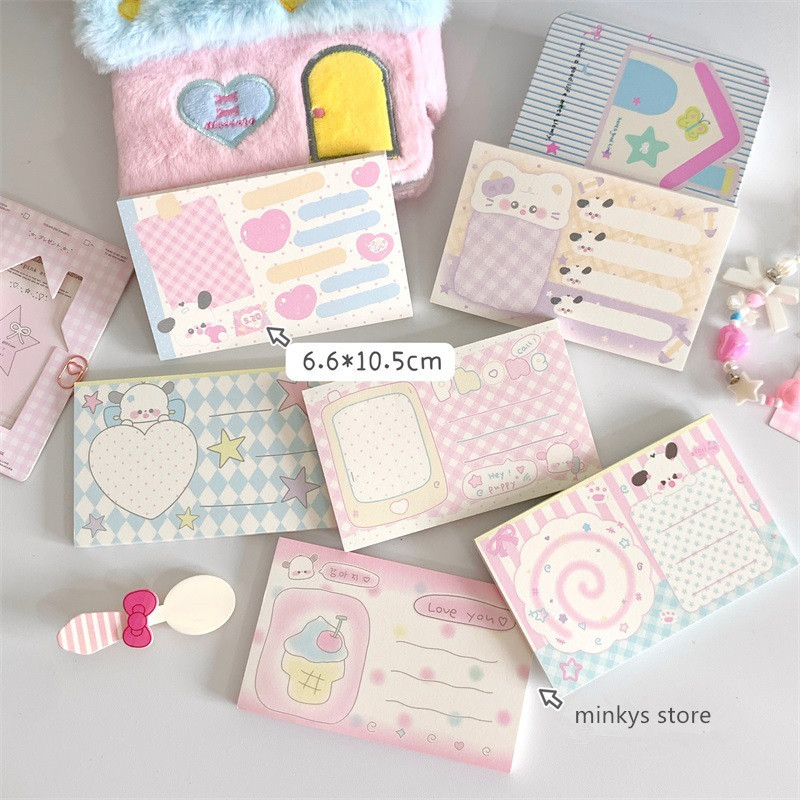 

MINKYS 50 Sheets Cartoon Memo Pads Paper To Do List Journal Note Paperlaria DIY Material Stationery