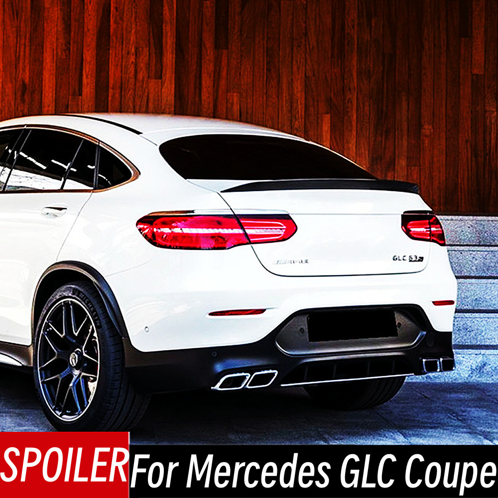 For 2016-2022 Mercedes Benz GLC Coupe GLC300 GLC250 GLC260 GLC43 Rear Trunk Lid Spoiler Wings Car Bl