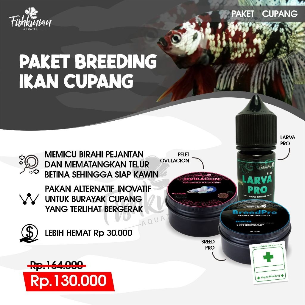 WIDHISTORE Fishkinian | Paket Breeding Ternak - Untuk Ikan Cupang