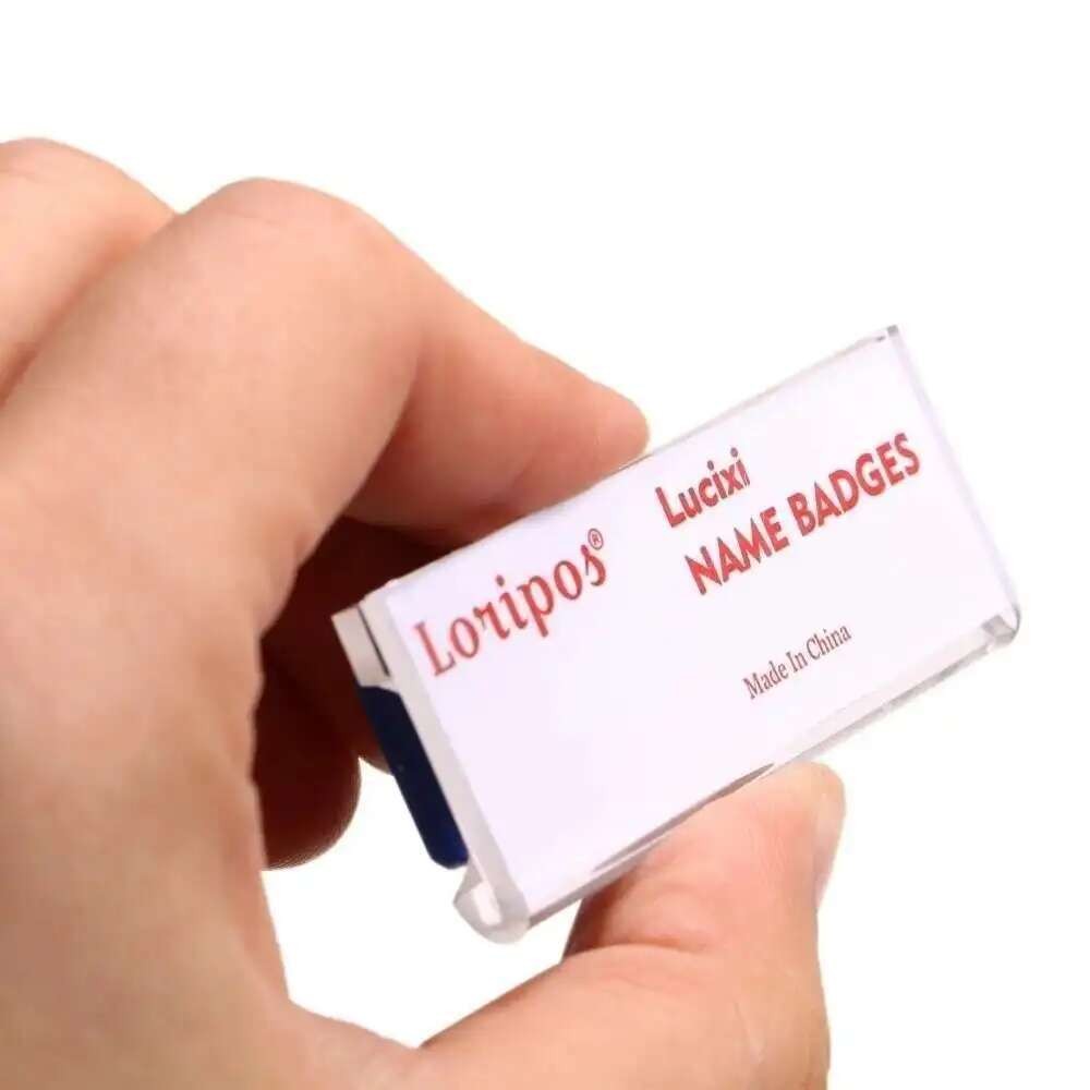 Magnetic Custom Logo Acrylic Student Worker Employee Id Name Badges Name Card Holder Frame Brooch Ba