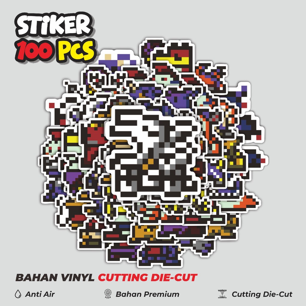 

Terbaru! 50 pcs Stiker Pixel Digimon V3 Dekorasi Lucu Kreatif untuk Notebook, Skateboard, HP