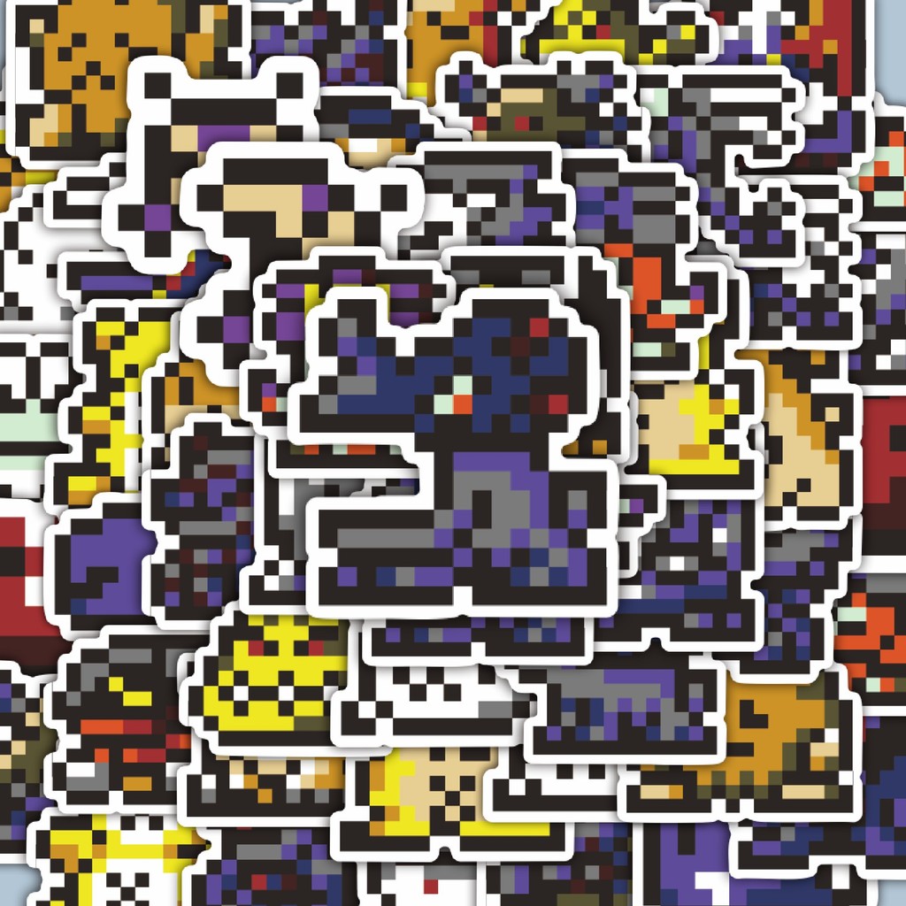 

100PCS Lucu Stiker Pixel Digimon V7 Stiker Aesthetic Stiker Anti Air Stikers Berperekat Waterproof sticker decal buat Motor Helm Buku Journal Koper Casing HP Laptop Botol Minum Hadiah anak