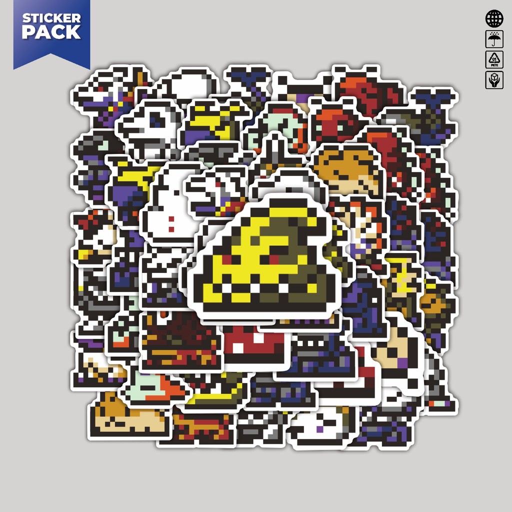 

[100PCS]Stiker Pack Stiker Pixel Digimon V9 Aesthetic Vinyl Anti Air Dekorasi Sticker Laptop Buku Journal Koper Helm Casing HP Gitar Helm Skateboard