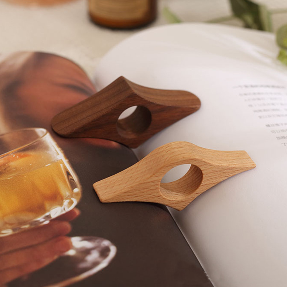 

Wooden Thumb Bookmark One Hand Reading Thumb Book Support Book Page Holder for Office Book Lovers Fast DIY Reading Aid Tools