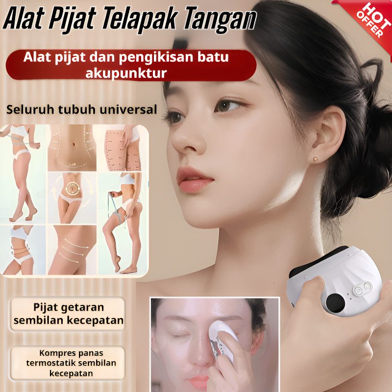 ✨【COD + Pengiriman 24 Jam】✨ Sikat Kompres Panas Elektrik Universal Gua Sha / Alat Gua Sha Elektrik /