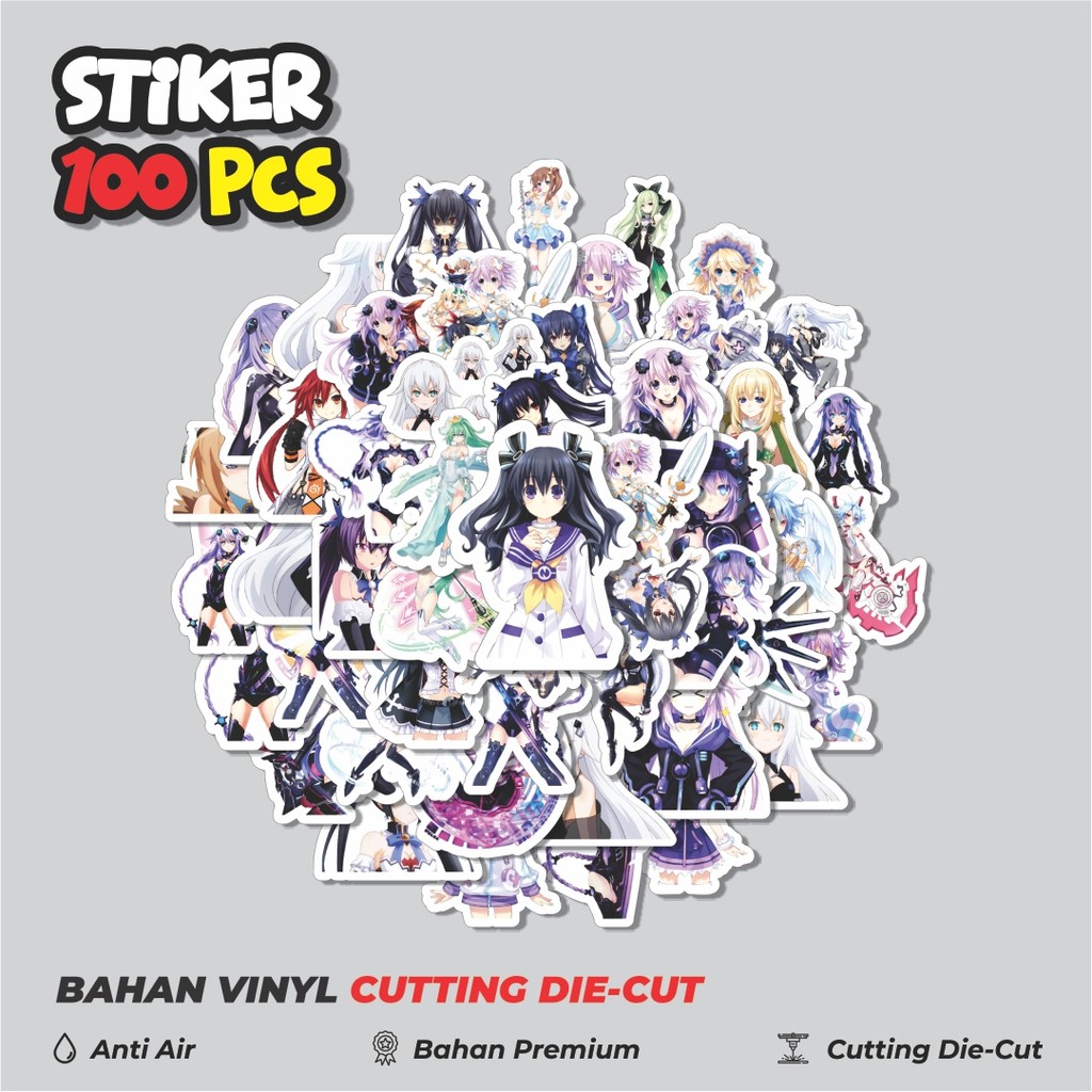 

Terbaru! 50 pcs Stiker Game Series Neptunia Universe Karakter Mix 3 Dekorasi Lucu Kreatif untuk Notebook, Skateboard, HP
