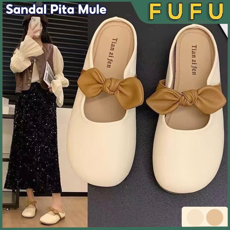 new product fufu sandal wanita / sandal wanita korean style / sandal wanita kekinian / sandal ujung