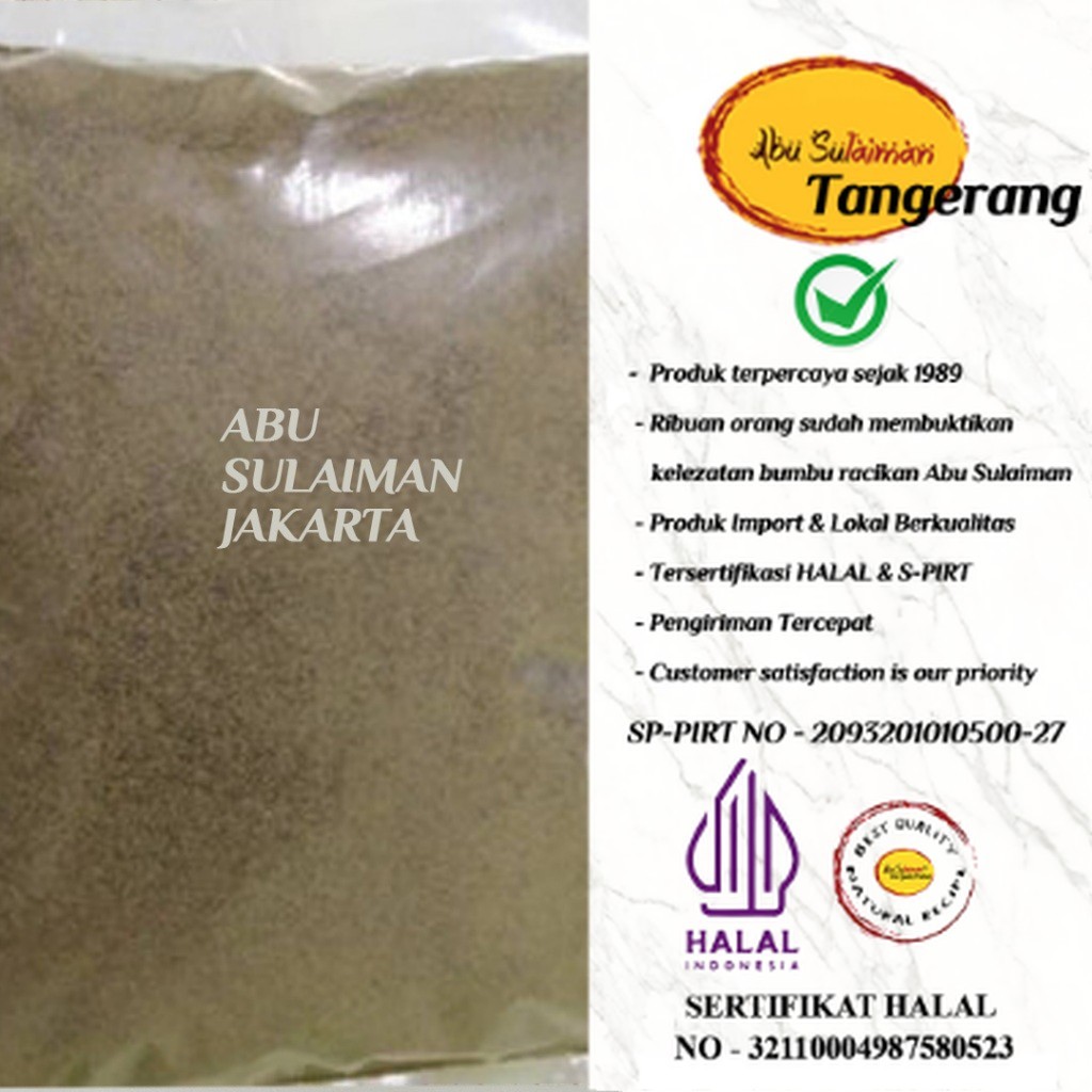 

LADA HITAM BUBUK 250 GR / PURE BLACK PEPPER POWDER 250 GR/ MERICA BUBUK MURNI 250 GR / ABU SULAIMAN TANGERANG