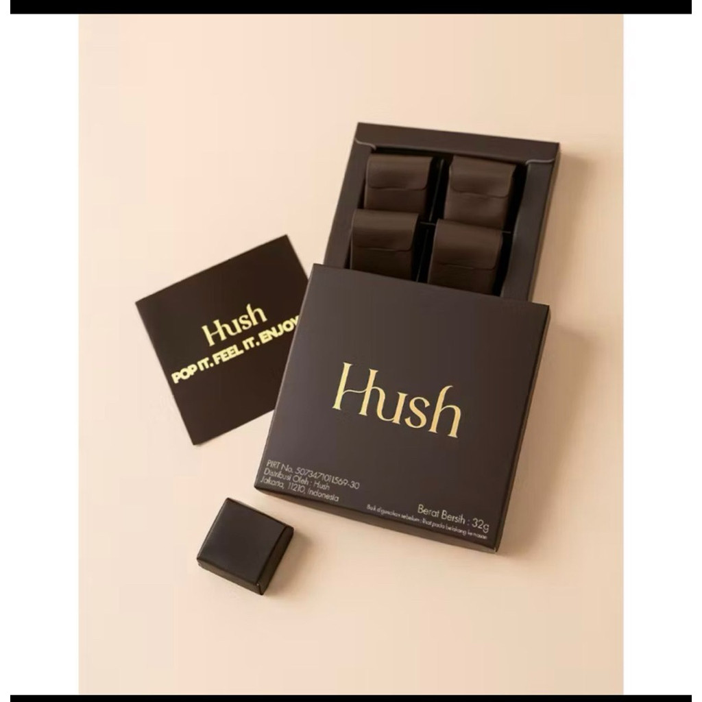 

promo!!!! Hush chocolate Dark Chocolate for couple 32 gram 4pcs