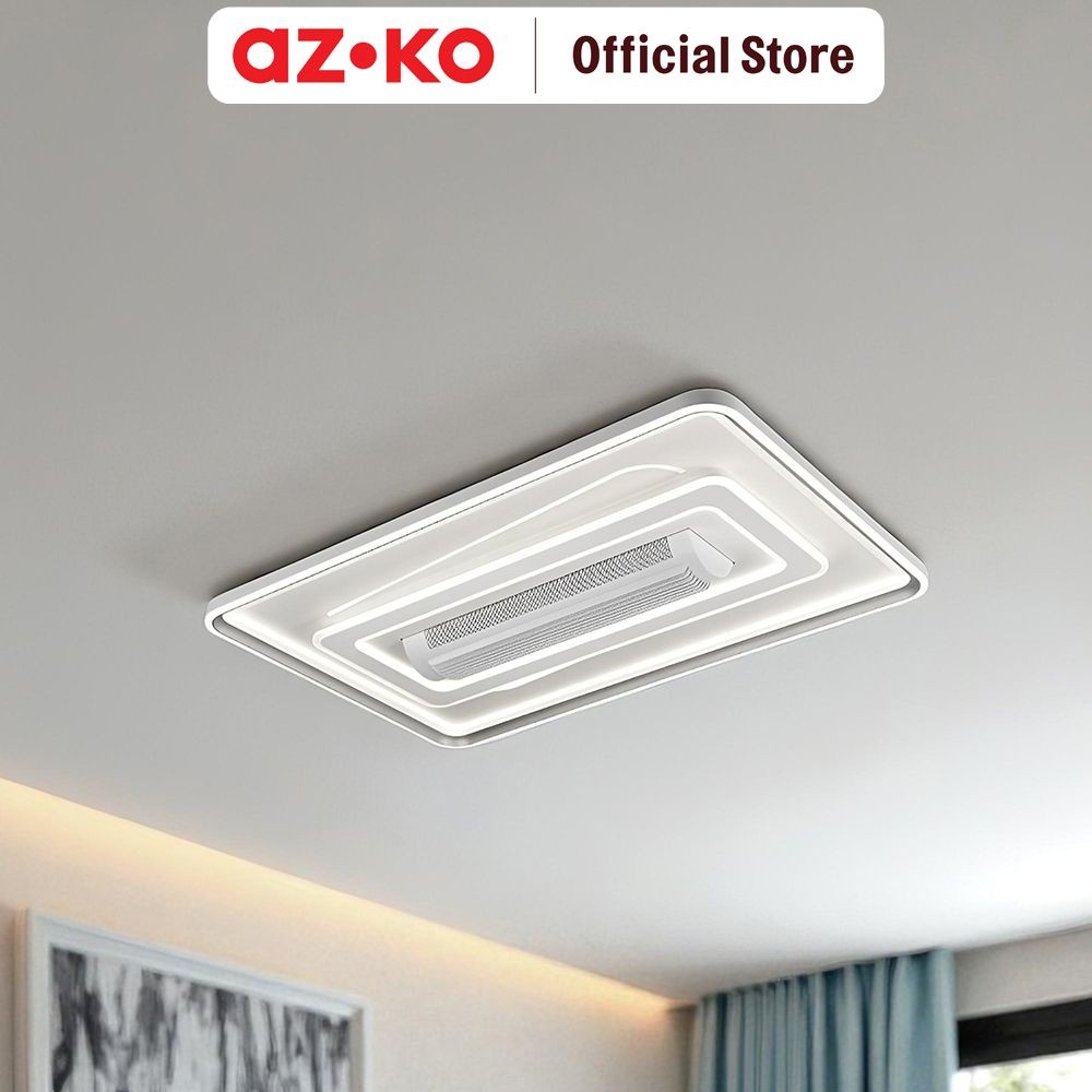 AZKO Eglare Vento Lampu Langit-Langit Led 3Cct Rectangle - Putih Lampu Plafon Ceiling Light Lampu Te