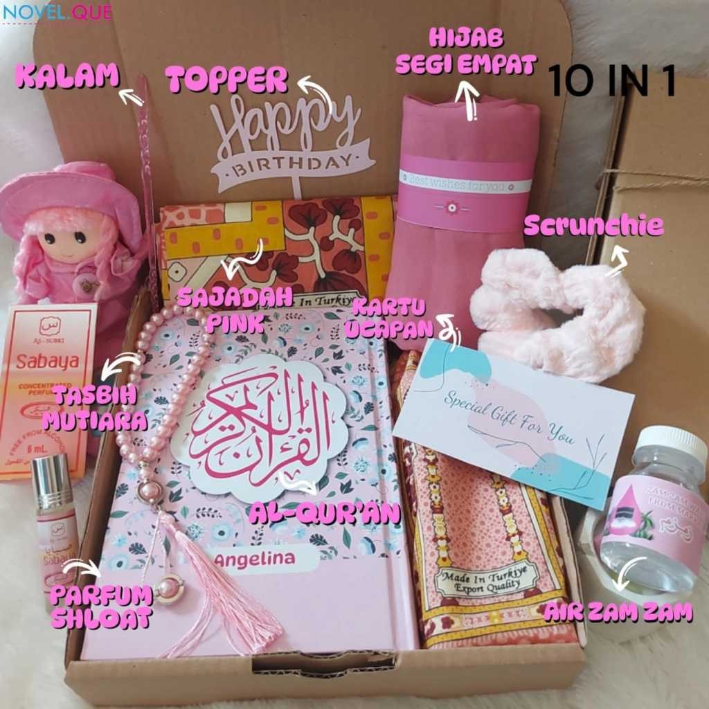 

Hampers Gift Box Series Pink Hadiah Kado Wanita Muslimah Souvenir Ulang Tahun Wisuda AnniversaryI Hampers Quran