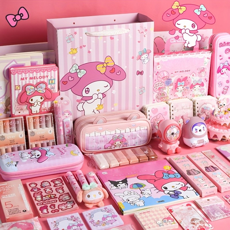 

Sanrio Melody airplane box stationery set, holiday/birthday gift, creative back to school stationery gift box, school supplies