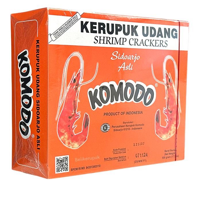 

KOMODO MERAH KOTAK Kerupuk Udang Mentah 500g Krupuk Udang Makanan Food - Besar Terlaris