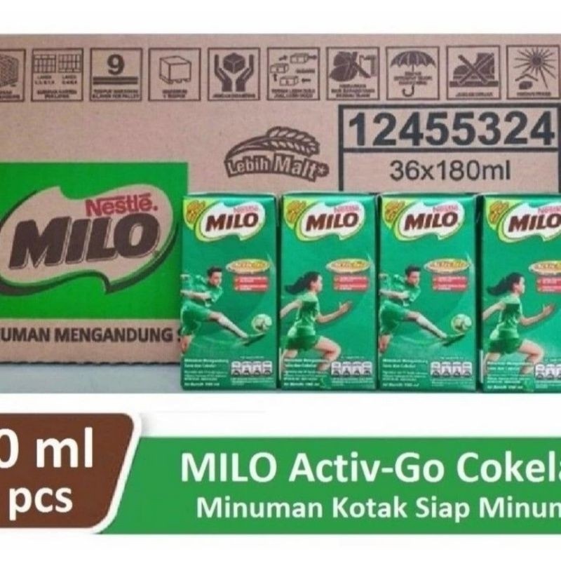 

Susu Milo Cokelat Nestle 1 Dus 36 x 180 ml