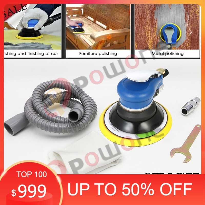 10000rpm Pneumatic Random Vacuum Air Sander Pneumatic Sander Self-Vacuum Palm Orbital Sander Grinder