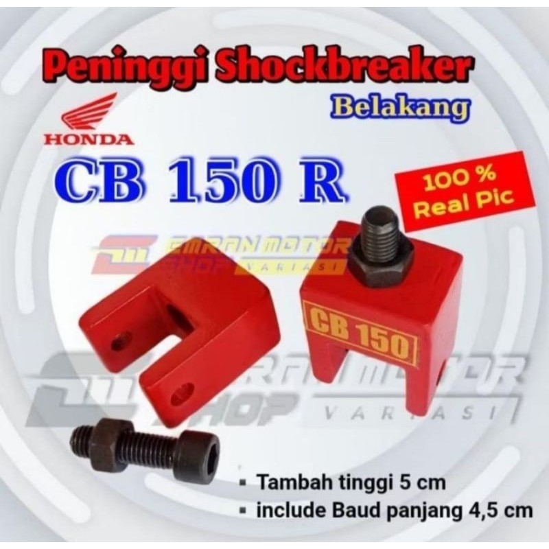 peninggi shock belakang cb 150 r pangkon shock cb 150 r old dan new