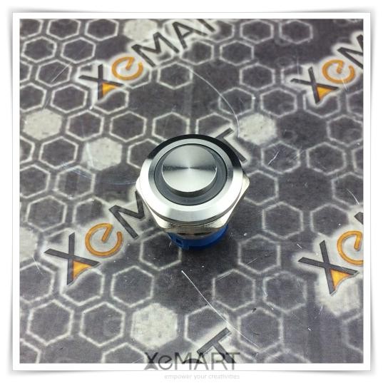 Stainless Switch 19mm Type E Raise Button NO Push Button Green LED