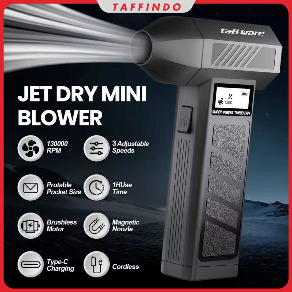 Taffware Mini Turbo Violent Air Blower Cordless Jet Portable 130000RPM - PAR-13